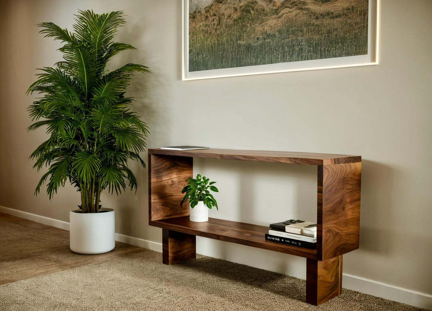The Narvik - Solid Black Walnut Console – Timeless & Handmade