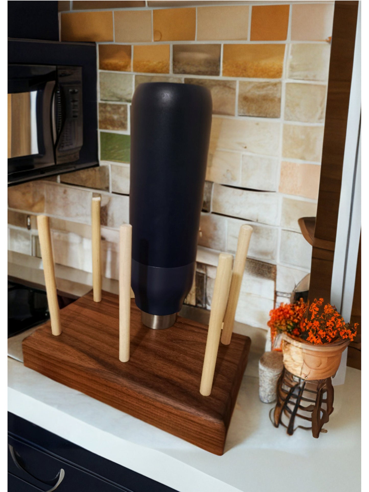 Black Walnut Bottle And Bag Dryer