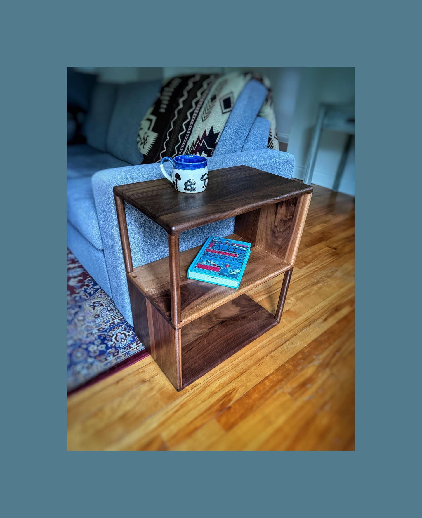 The Heritage Side Table(12" version) – Classic Mid-Century Design - Black Walnut
