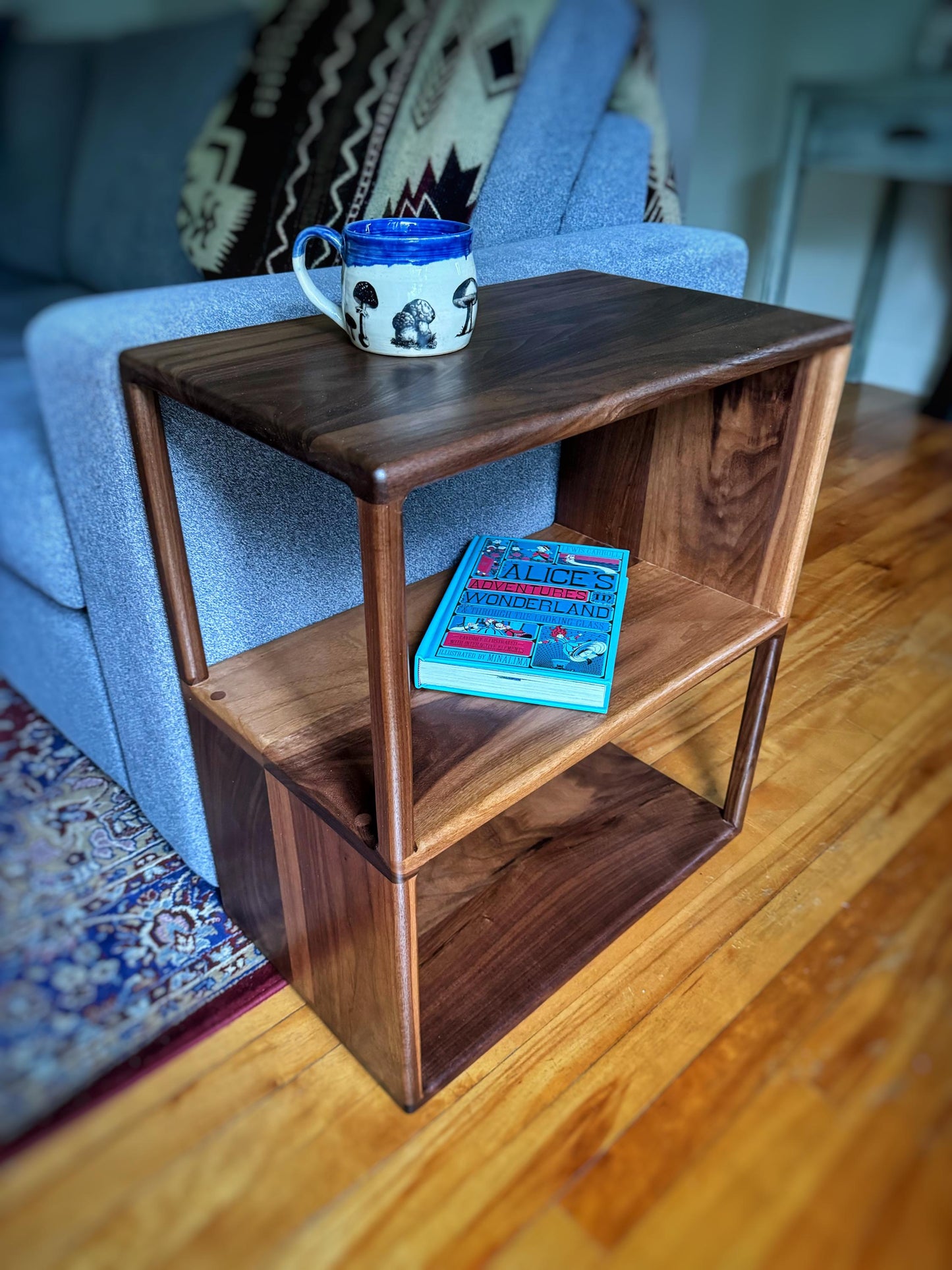 The Heritage Side Table(12" version) – Classic Mid-Century Design - Black Walnut