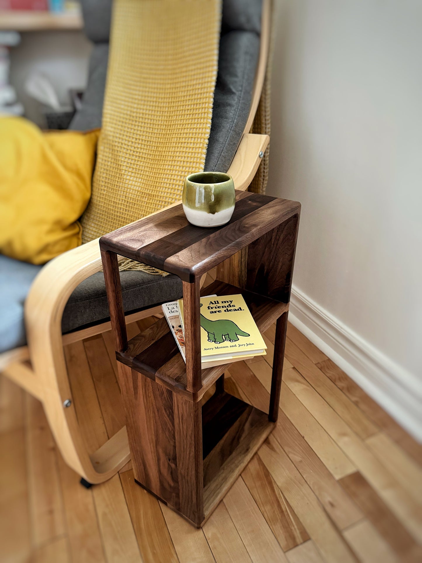 Table d'appoint Heritage (version 7") - Table basse en noyer noir