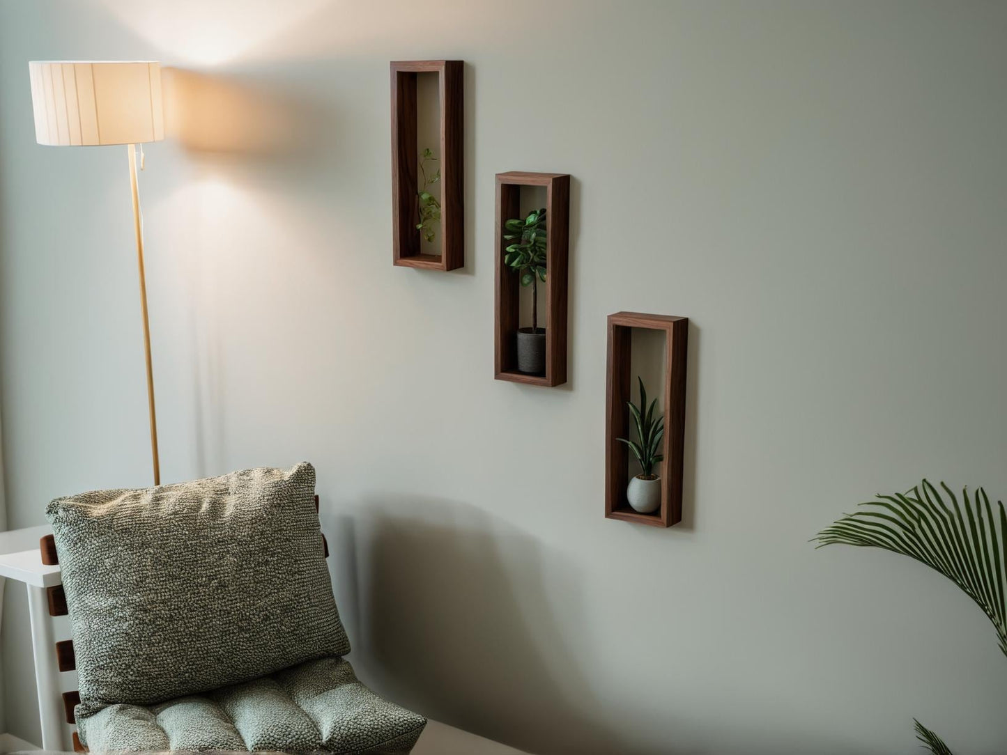 Luxury Black Walnut Shelf | Modern Floating Wall Shelf