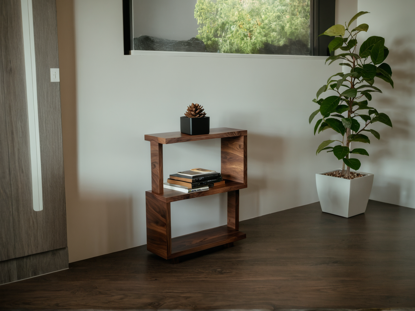 The Canopy – Solid Black Walnut Coffee Table, Modern Minimalist Design, Handcrafted Custom Wood Furniture