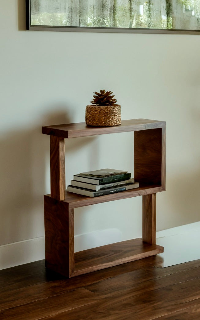 The Canopy – Solid Black Walnut Coffee Table, Modern Minimalist Design, Handcrafted Custom Wood Furniture