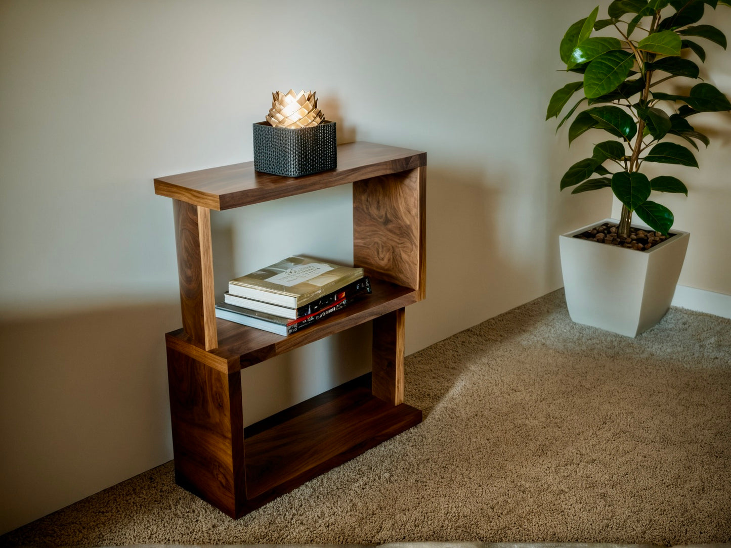 Table d'appoint Heritage (version 7") - Table basse en noyer noir