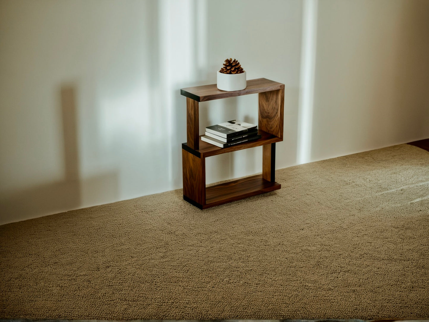 The Canopy – Solid Black Walnut Coffee Table, Modern Minimalist Design, Handcrafted Custom Wood Furniture