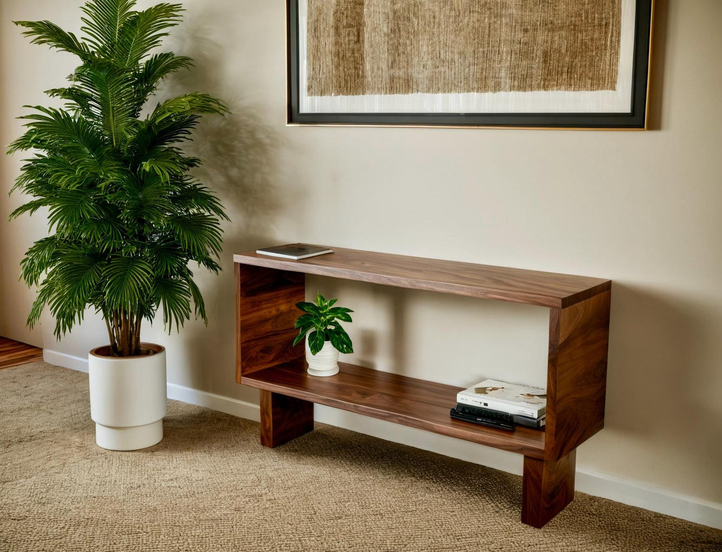 The Narvik - Solid Black Walnut Console – Timeless & Handmade