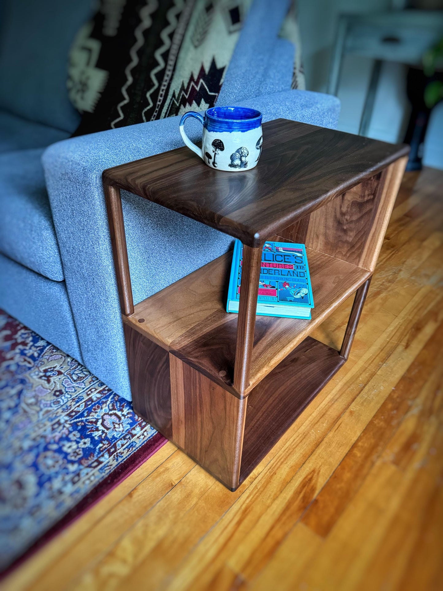 The Heritage Side Table(12" version) – Classic Mid-Century Design - Black Walnut