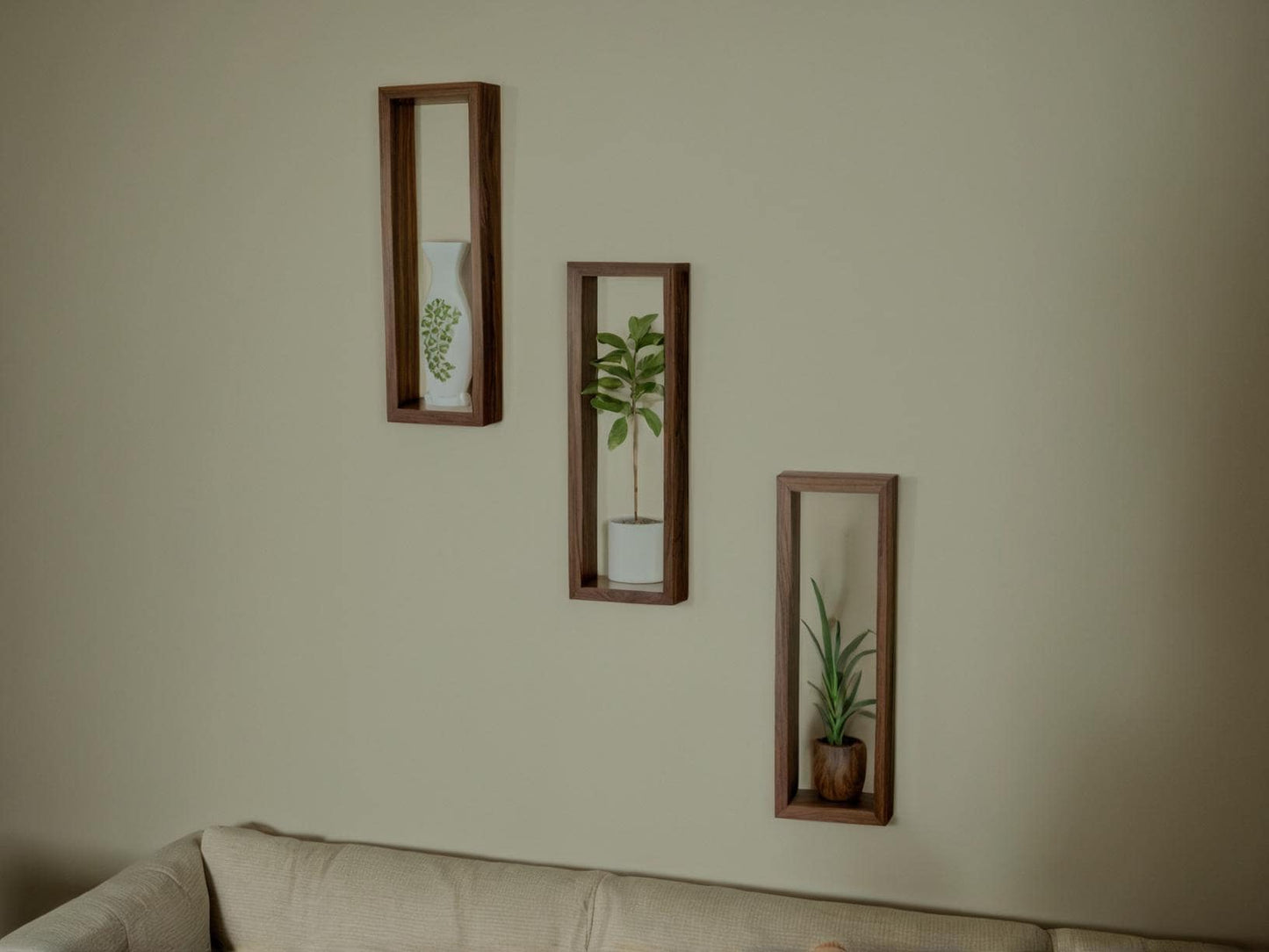 Luxury Black Walnut Shelf | Modern Floating Wall Shelf