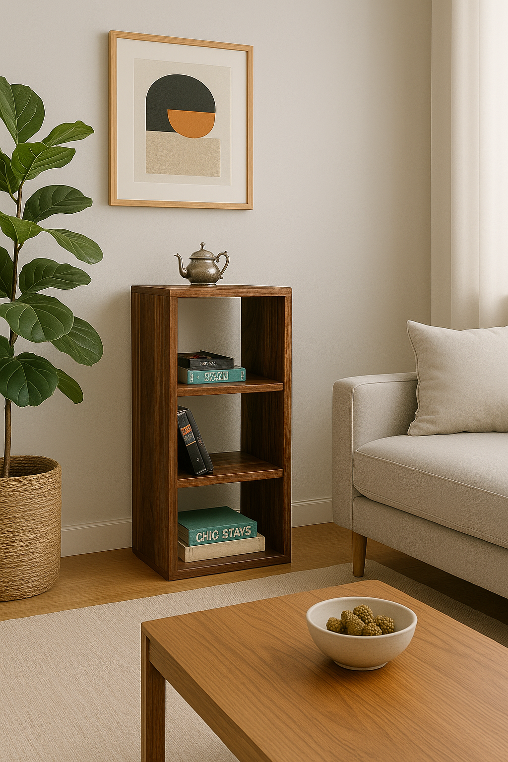 The Loden – Custom Black Walnut Bookshelf