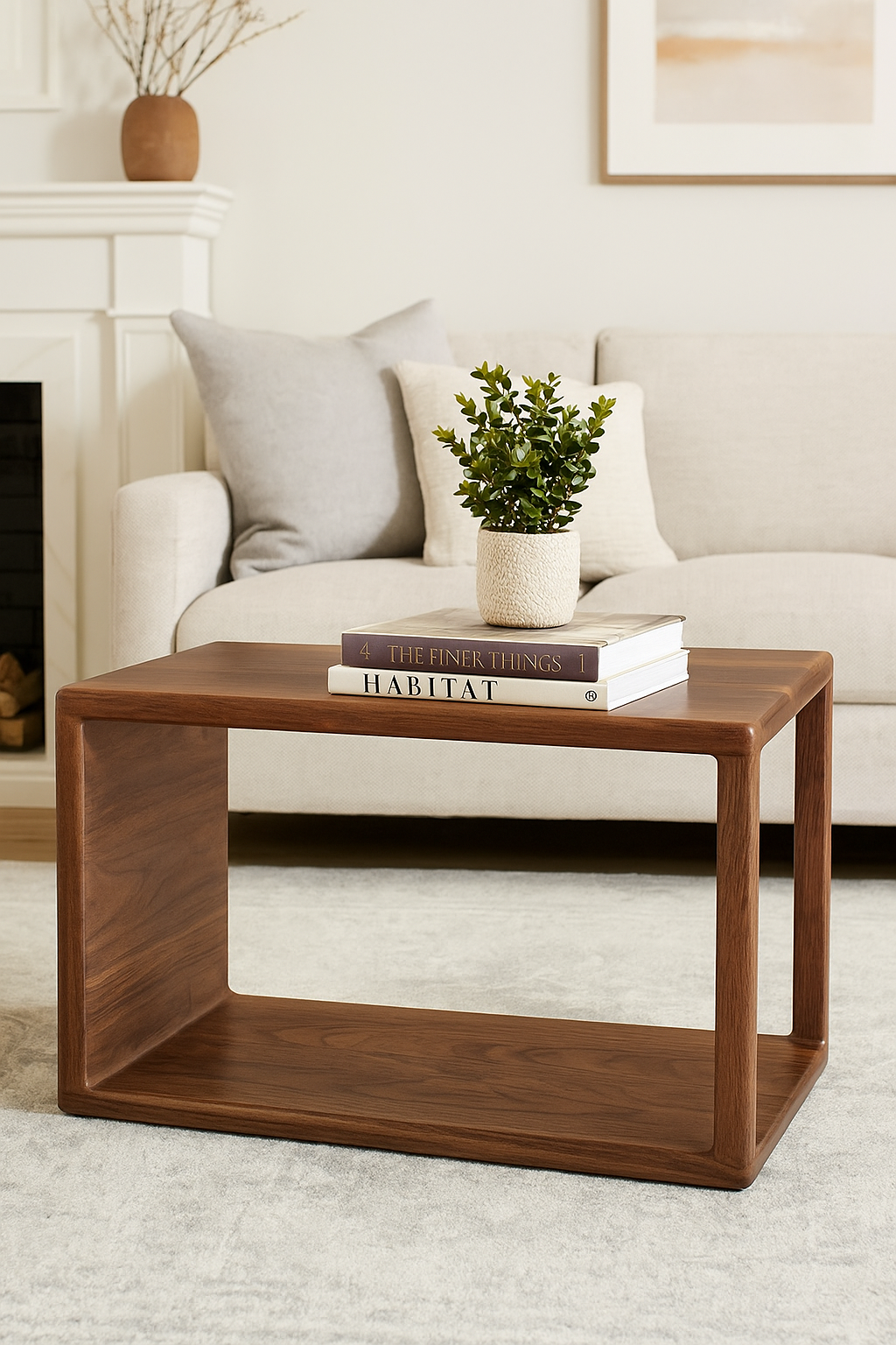 Table d'appoint Heritage (version 30 cm) – Design classique du milieu du siècle – Noyer noir