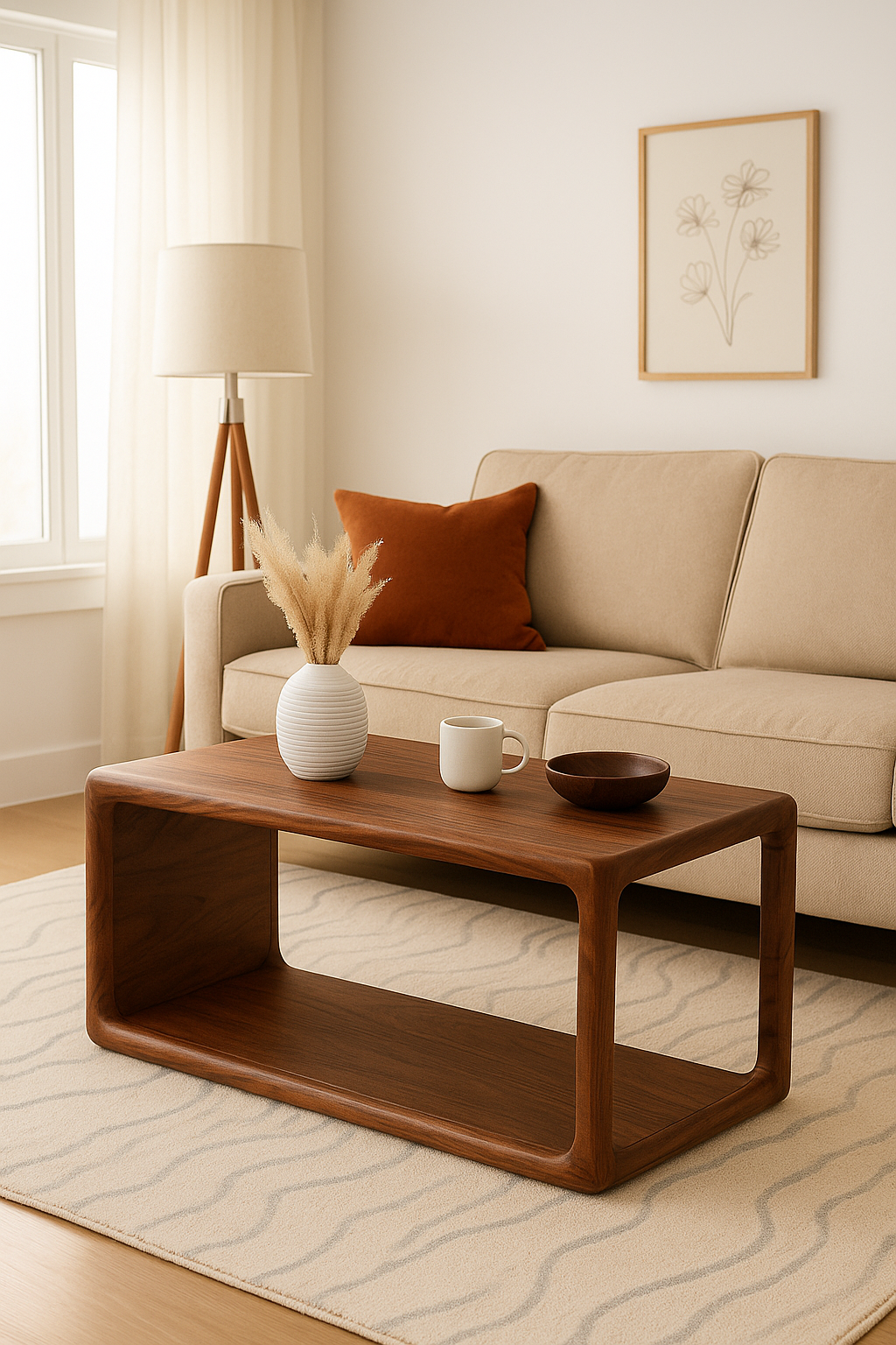 Table d'appoint Heritage (version 30 cm) – Design classique du milieu du siècle – Noyer noir