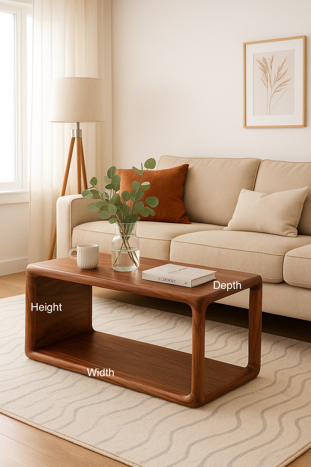 Table d'appoint Heritage (version 30 cm) – Design classique du milieu du siècle – Noyer noir