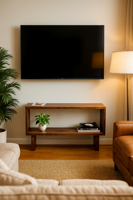 La console Narvik en noyer noir massif – Intemporelle et fabriquée à la main