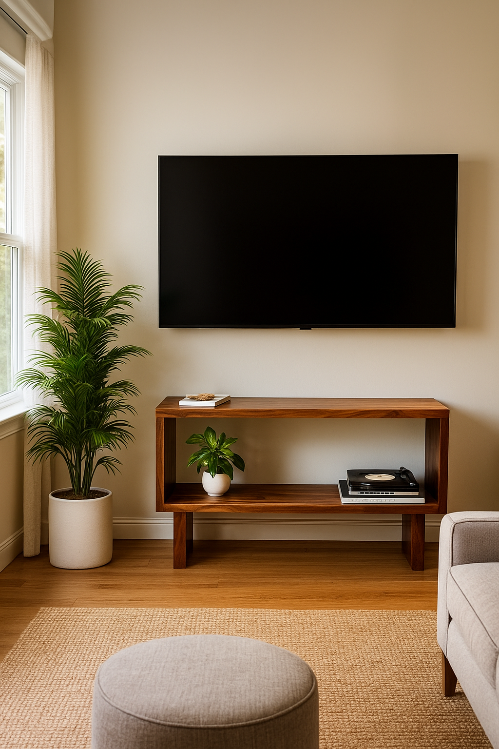 La console Narvik en noyer noir massif – Intemporelle et fabriquée à la main