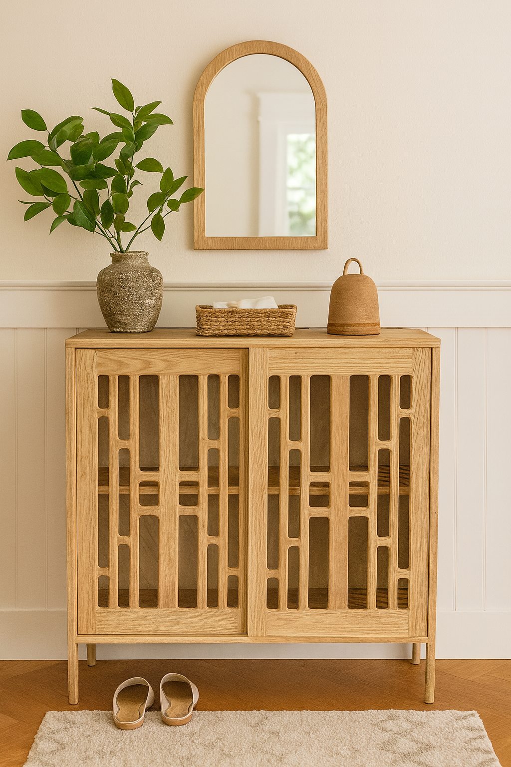 The Kumo - Solid Buffet Cabinet — Japandi Sideboard