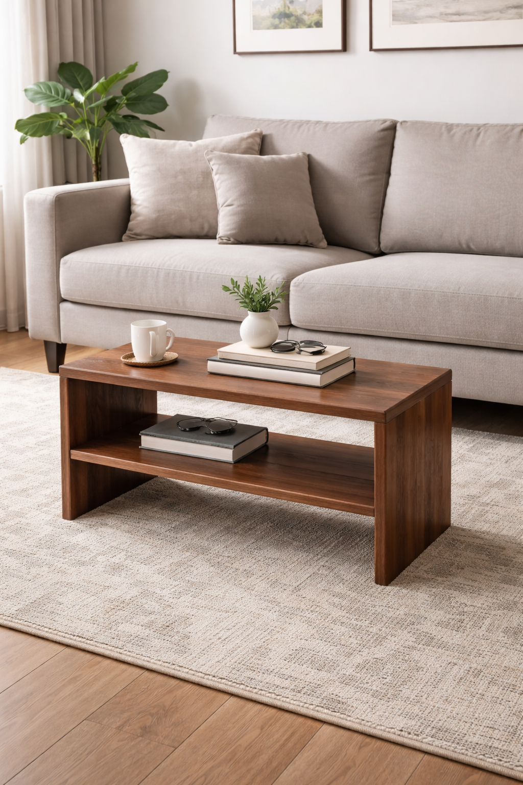 The Nara | Solid Black Walnut Coffee Table