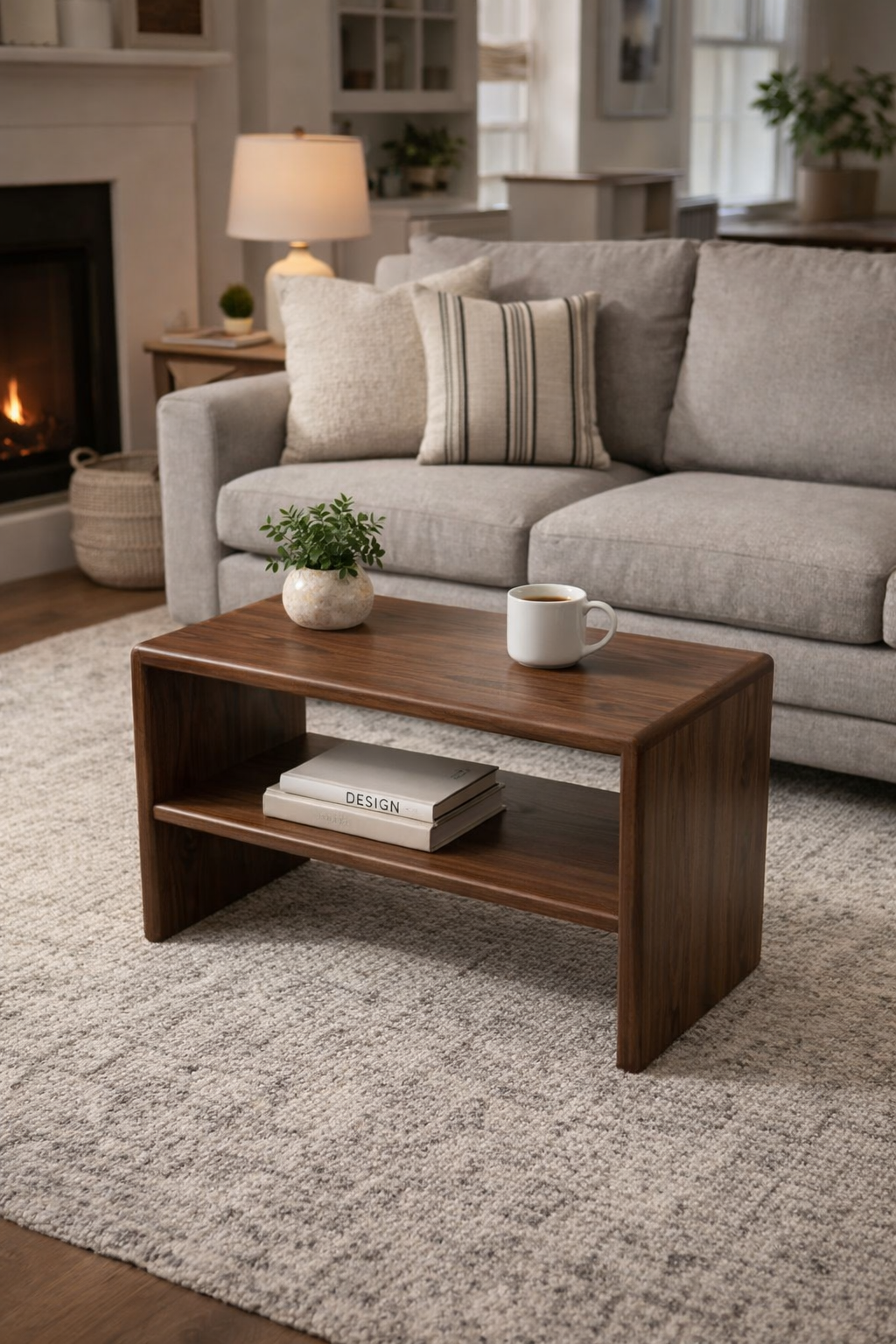 The Nara | Solid Black Walnut Coffee Table