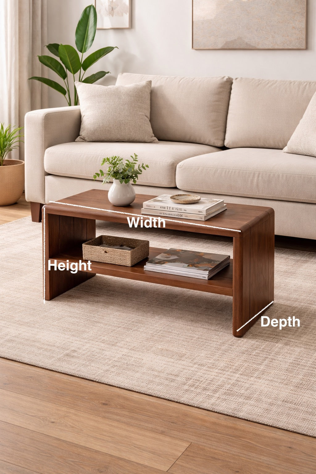 The Nara | Solid Black Walnut Coffee Table