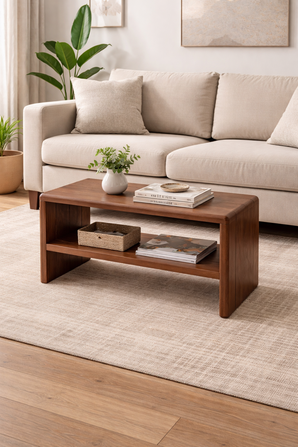 The Nara | Solid Black Walnut Coffee Table