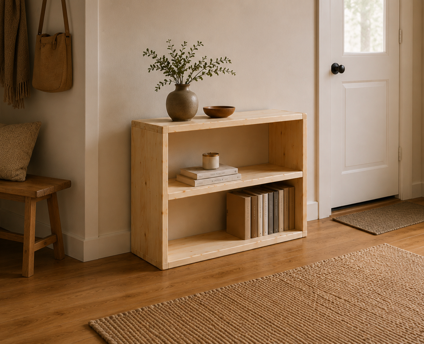 The Laurentian – Rustic Solid Pine Bookcase