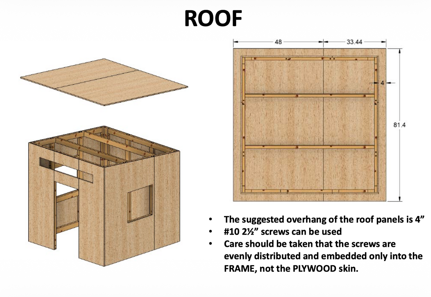 Kids Wooden Playhouse Plans PDF 6x6 | DIY Backyard Playhouse Step-by-Step | Woodworking Project