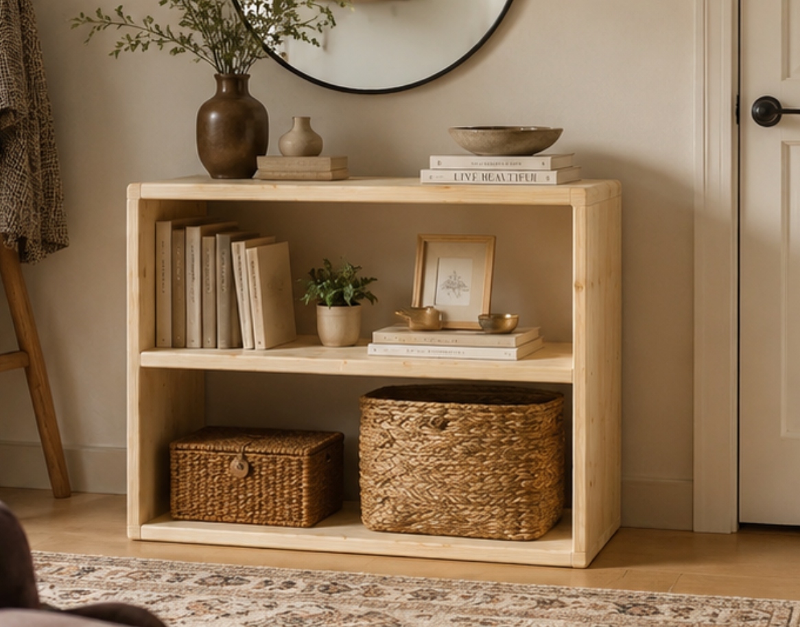 The Laurentian – Rustic Solid Pine Bookcase