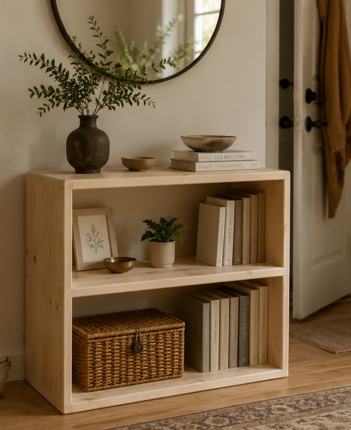 The Laurentian – Rustic Solid Pine Bookcase