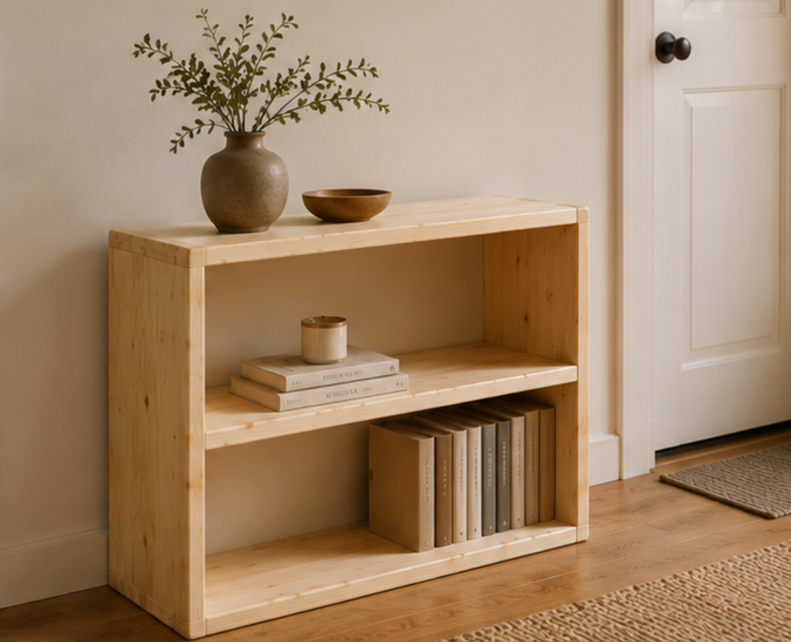 The Laurentian – Rustic Solid Pine Bookcase