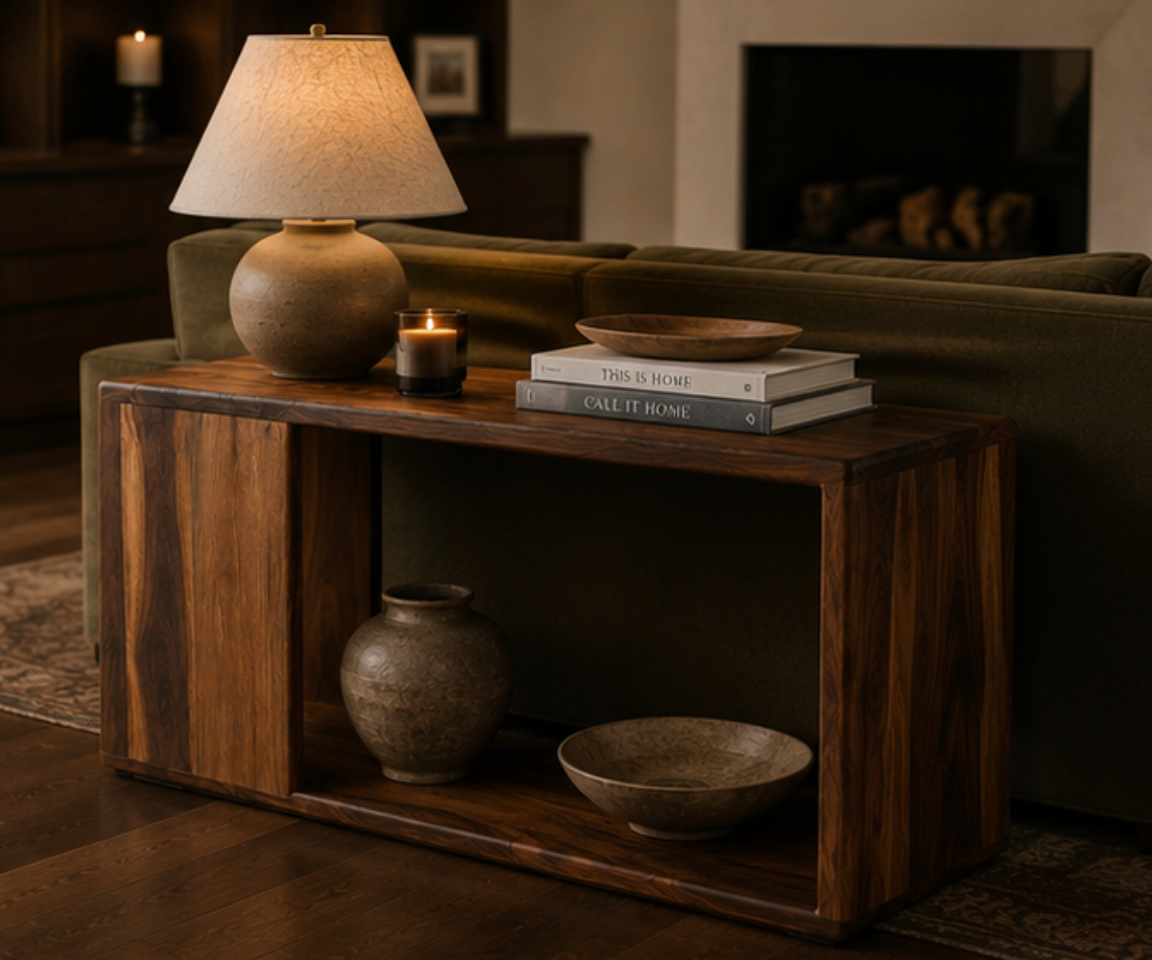 The Lunen – Solid Black Walnut Coffee Table