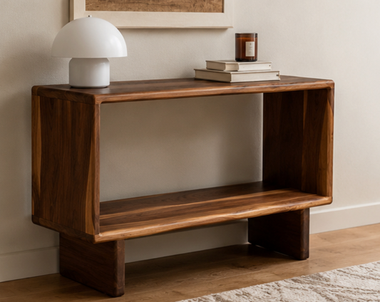 La console Narvik en noyer noir massif – Intemporelle et fabriquée à la main