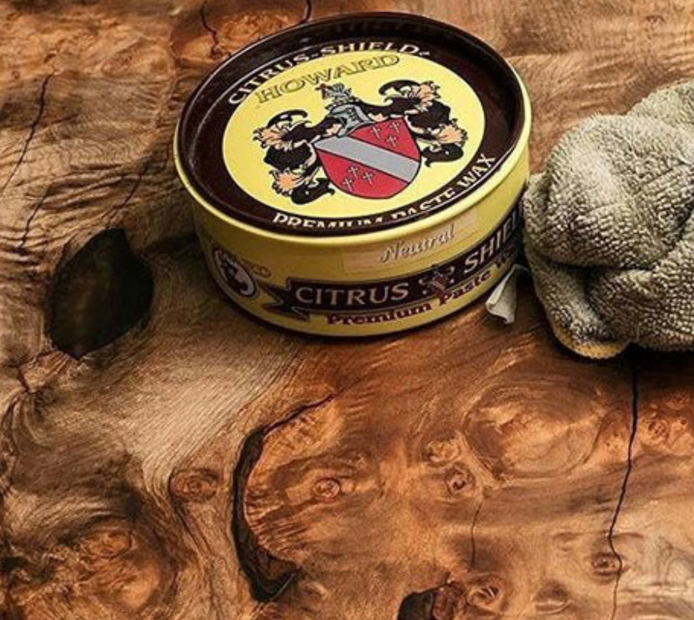 Howard Citrus-Shield Premium Paste Wax | Long-Lasting Protection for Wood Furniture
