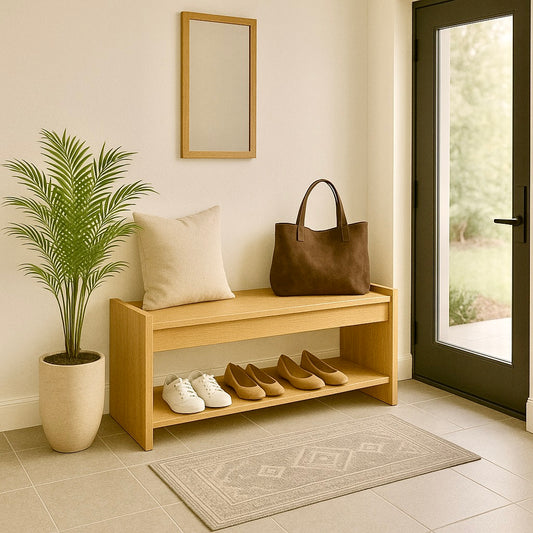 DIY Entryway & Mudroom Bench Plan PDF – Storage Bench Woodworking Guide, Step‑by‑Step Cut List